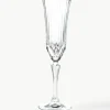 Kristallen champagneglazen Adagio met reliëf, 6 stuks^RCR Discount