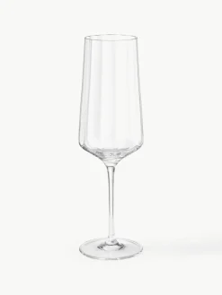 Kristallen champagneglazen Bernadotte met groefstructuur, 6 stuks^GEORG JENSEN Outlet