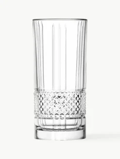 Kristallen glazen Brillante met reliëf, 6 stuks^RCR Fashion