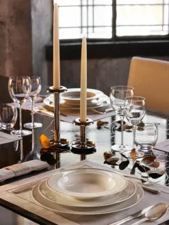 Kristallen waterglazen Dvorak met goudkleurige decoratie, 6 stuks^Armani Casa Hot