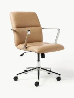 Kunstlederen bureaustoel Reto met armleuning, in hoogte verstelbaar^Westwing Collection New