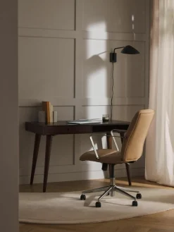 Kunstlederen bureaustoel Reto met armleuning, in hoogte verstelbaar^Westwing Collection New