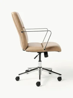 Kunstlederen bureaustoel Reto met armleuning, in hoogte verstelbaar^Westwing Collection New