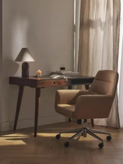 Kunstleren bureaustoel Benson met armleuning, in hoogte verstelbaar^Westwing Collection Discount