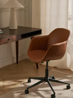 Kunstleren bureaustoel Fiji met smalle zitvlak^Westwing Collection Discount