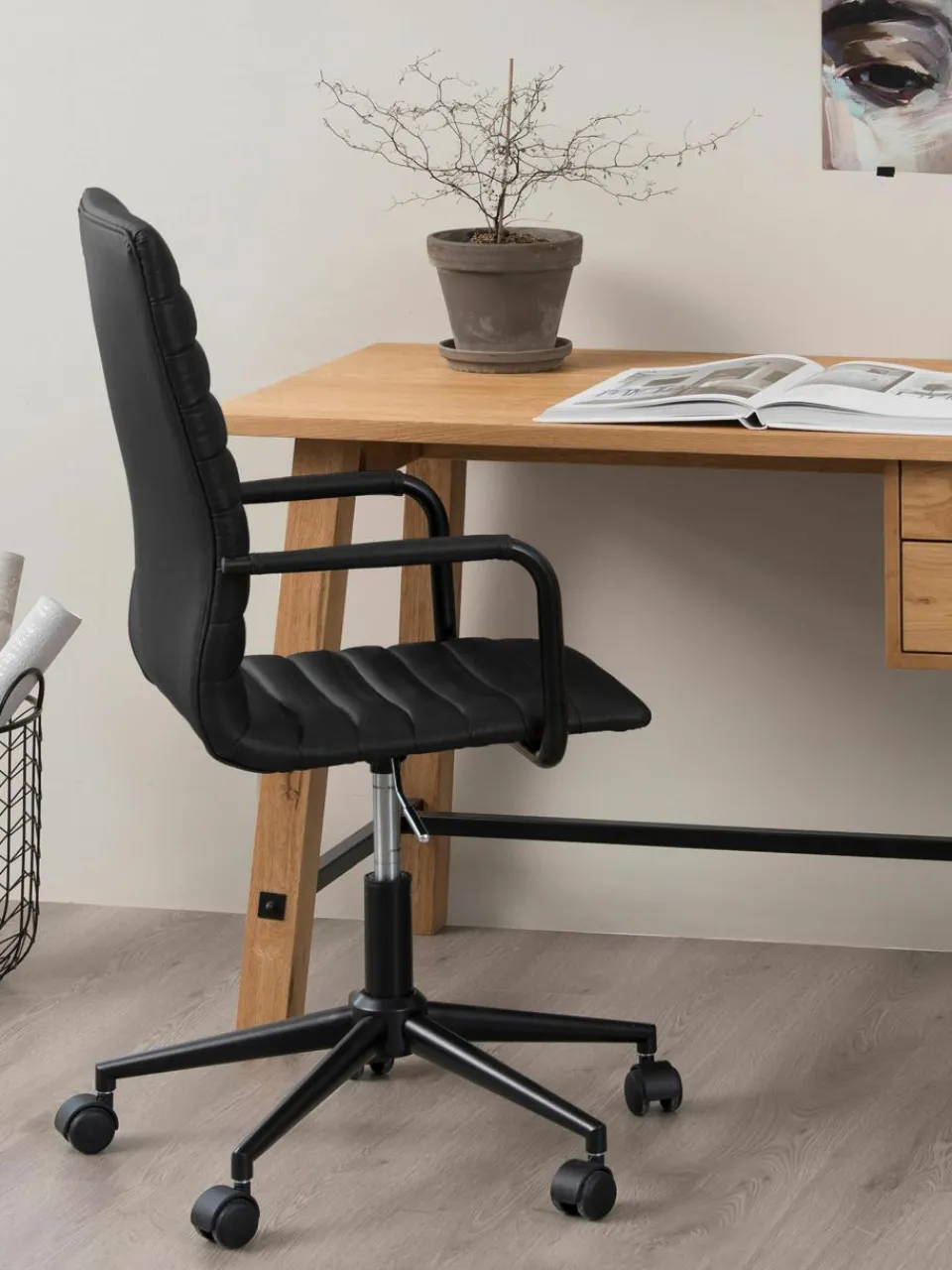 Kunstleren bureaustoel Winslow, in hoogte verstelbaar^Westwing Discount
