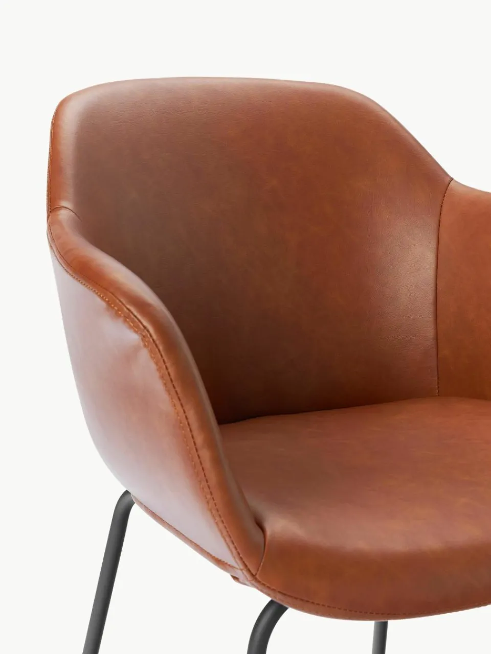 Kunstleren fauteuil Fiji met smalle zitvlak^Westwing Collection Outlet