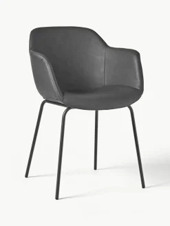 Kunstleren fauteuil Fiji met smalle zitvlak^Westwing Collection New