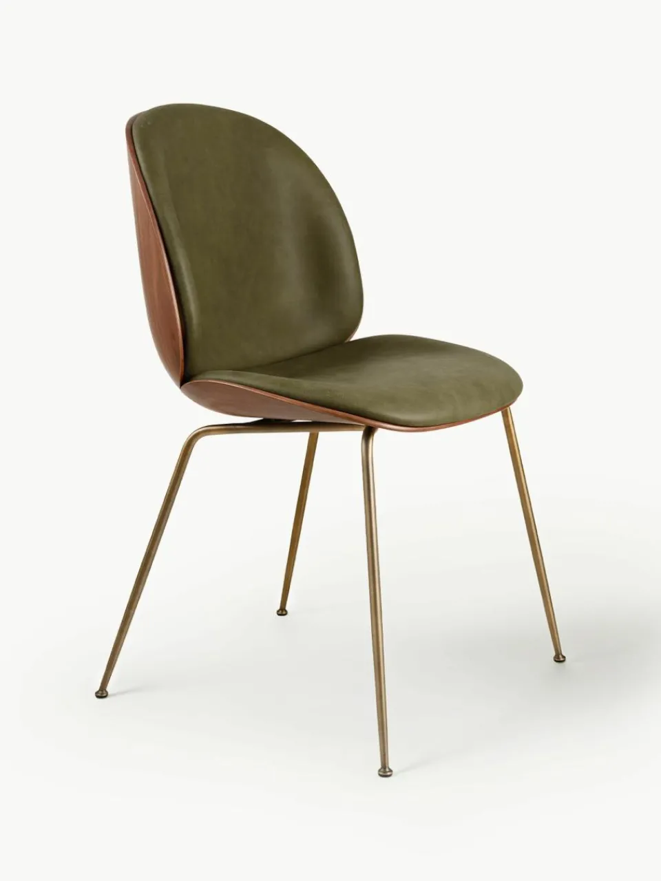 Kunstleren stoel Beetle met zitvlak^GUBI New