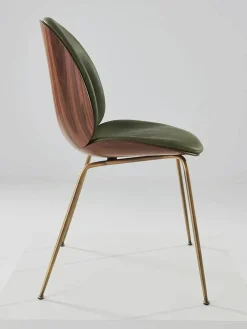 Kunstleren stoel Beetle met zitvlak^GUBI New