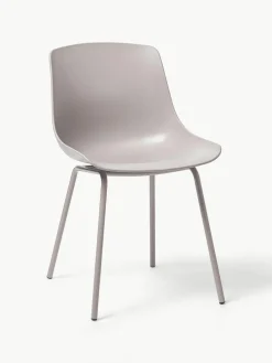 Kunststoffen stoelen Dave met metalen poten, 2 stuks^Westwing Collection Clearance