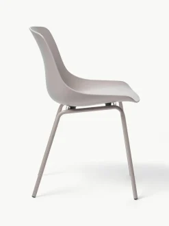 Kunststoffen stoelen Dave met metalen poten, 2 stuks^Westwing Collection Clearance