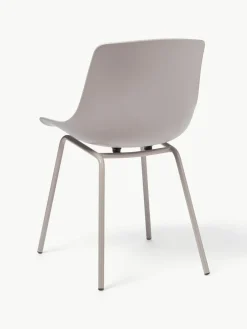 Kunststoffen stoelen Dave met metalen poten, 2 stuks^Westwing Collection Clearance