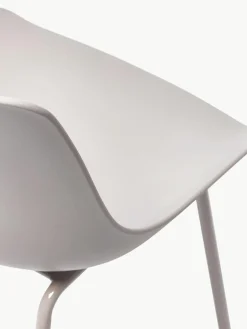 Kunststoffen stoelen Dave met metalen poten, 2 stuks^Westwing Collection Clearance
