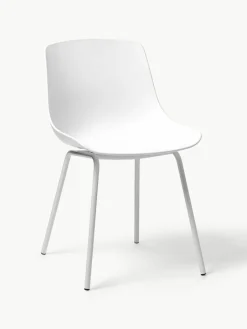 Kunststoffen stoelen Dave met metalen poten, 2 stuks^Westwing Collection Best