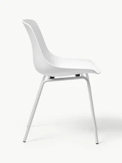 Kunststoffen stoelen Dave met metalen poten, 2 stuks^Westwing Collection Best