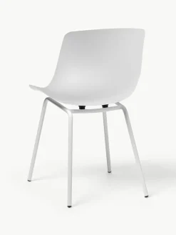 Kunststoffen stoelen Dave met metalen poten, 2 stuks^Westwing Collection Best