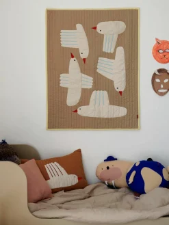 Kussen Bird van biokatoen^ferm LIVING Kids Hot