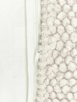 Kussenhoes Indi met gestructureerde oppervlak in crèmewit^Westwing Collection Outlet
