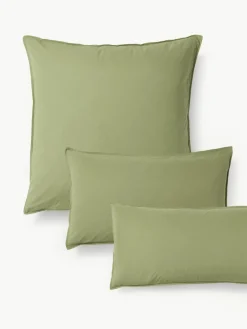 Kussenhoes van gewassen perkalkatoen Debbie^Westwing Collection New