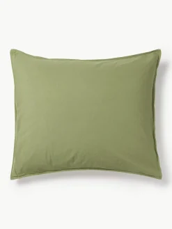 Kussenhoes van gewassen perkalkatoen Debbie^Westwing Collection New