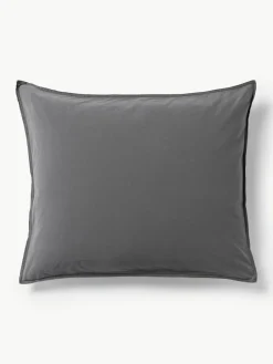 Kussenhoes van gewassen perkalkatoen Debbie^Westwing Collection Hot