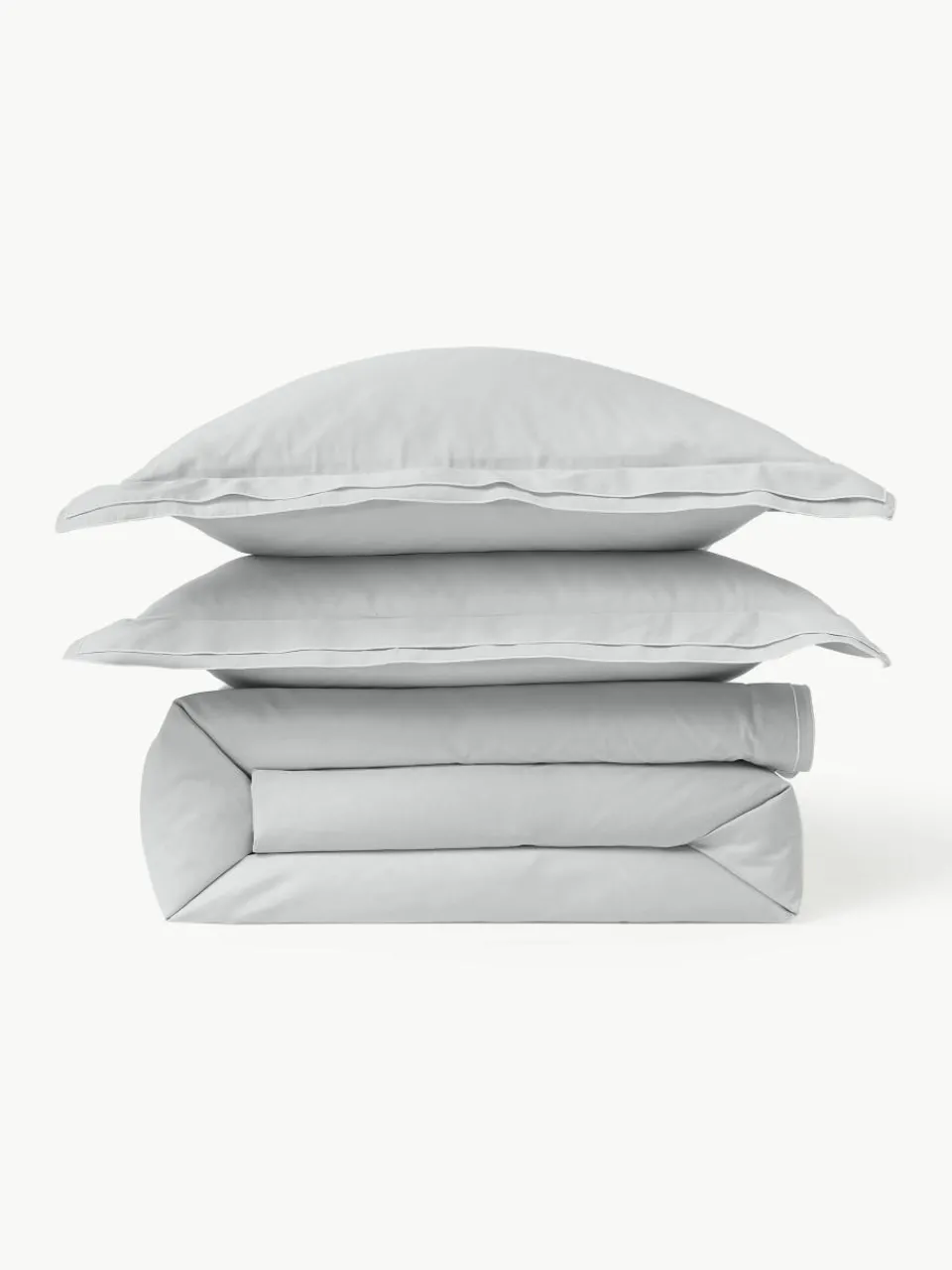 Kussensloop van katoensatijn Carlotta^Westwing Collection Fashion