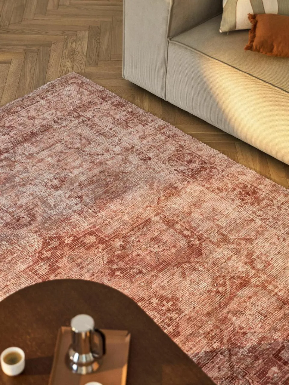 Laagpolig vloerkleed Alisha^Westwing Collection New