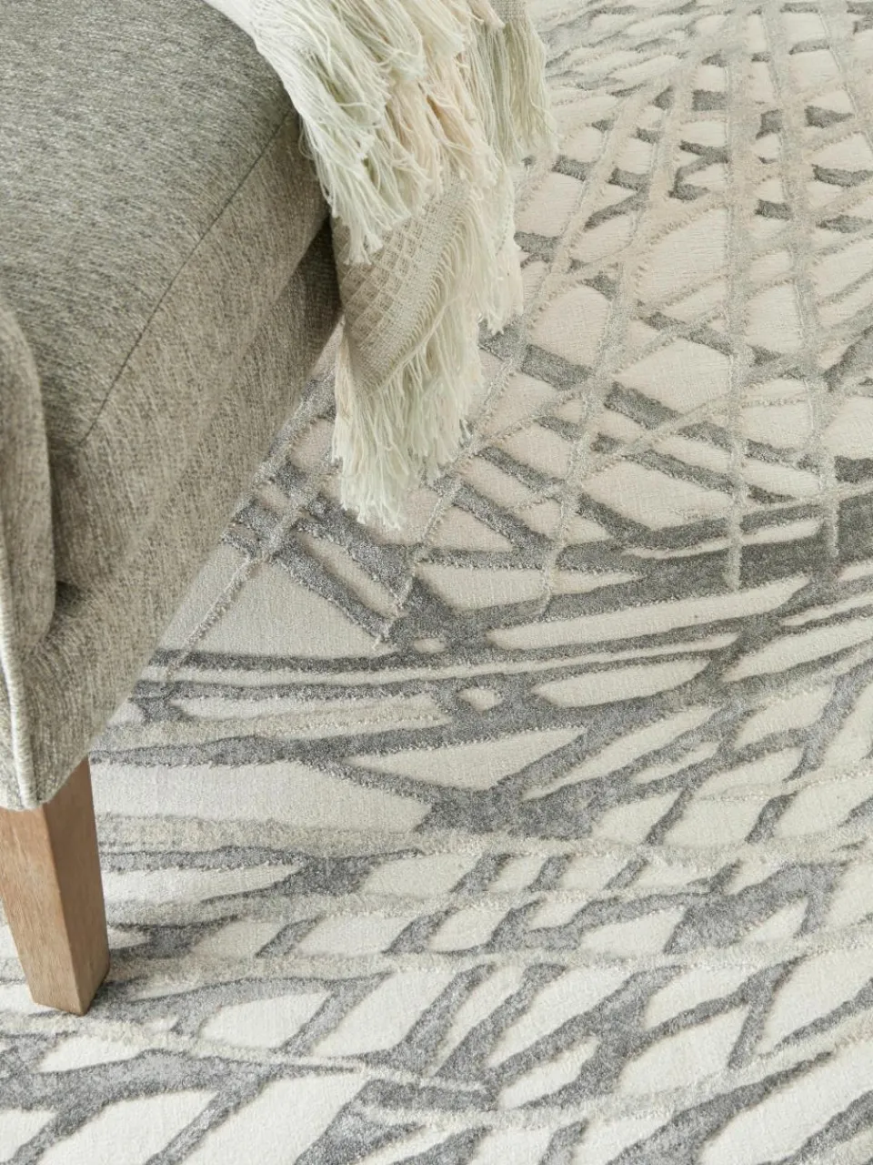 Laagpolig vloerkleed Rustic Texture met hoog-laag effect^Rama Carpets Sale