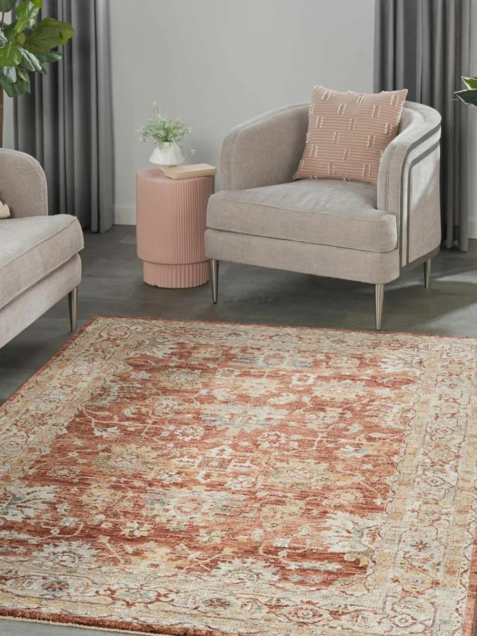 Laagpolig vloerkleed Sahar met meanderpatroon^Rama Carpets Best