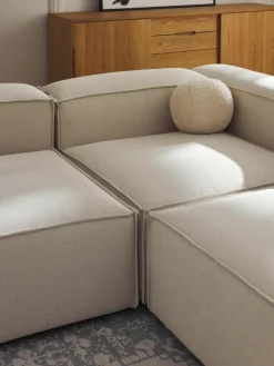 Lennon modulaire bank (4-zits) met poef (links/rechts)^Westwing Collection Fashion