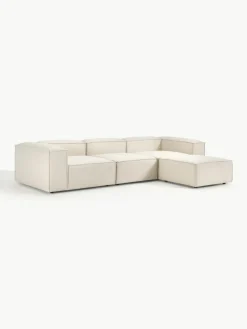 Lennon modulaire bank (4-zits) met poef (links/rechts)^Westwing Collection Fashion