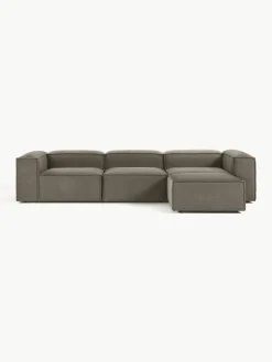Lennon modulaire bank (4-zits) in bouclé met poef (links/rechts)^Westwing Collection Best