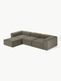 Lennon modulaire bank (4-zits) in bouclé met poef (links/rechts)^Westwing Collection Best