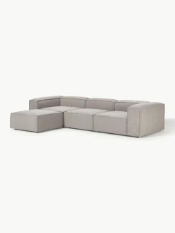 Lennon 4-zits modulaire bank in bouclé met poef (links/rechts)^Westwing Collection Fashion