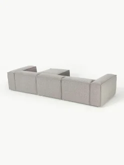 Lennon 4-zits modulaire bank in bouclé met poef (links/rechts)^Westwing Collection Fashion