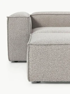 Lennon 4-zits modulaire bank in bouclé met poef (links/rechts)^Westwing Collection Fashion