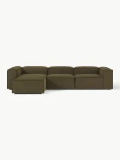Lennon 4-zits modulaire bank in bouclé met poef (links/rechts)^Westwing Collection Best