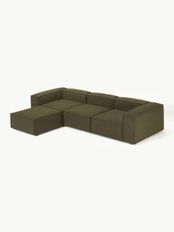 Lennon 4-zits modulaire bank in bouclé met poef (links/rechts)^Westwing Collection Best