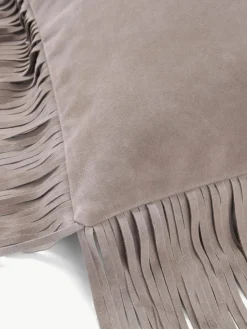 Leren kussenhoes Amaia met franjes^Westwing Collection Sale