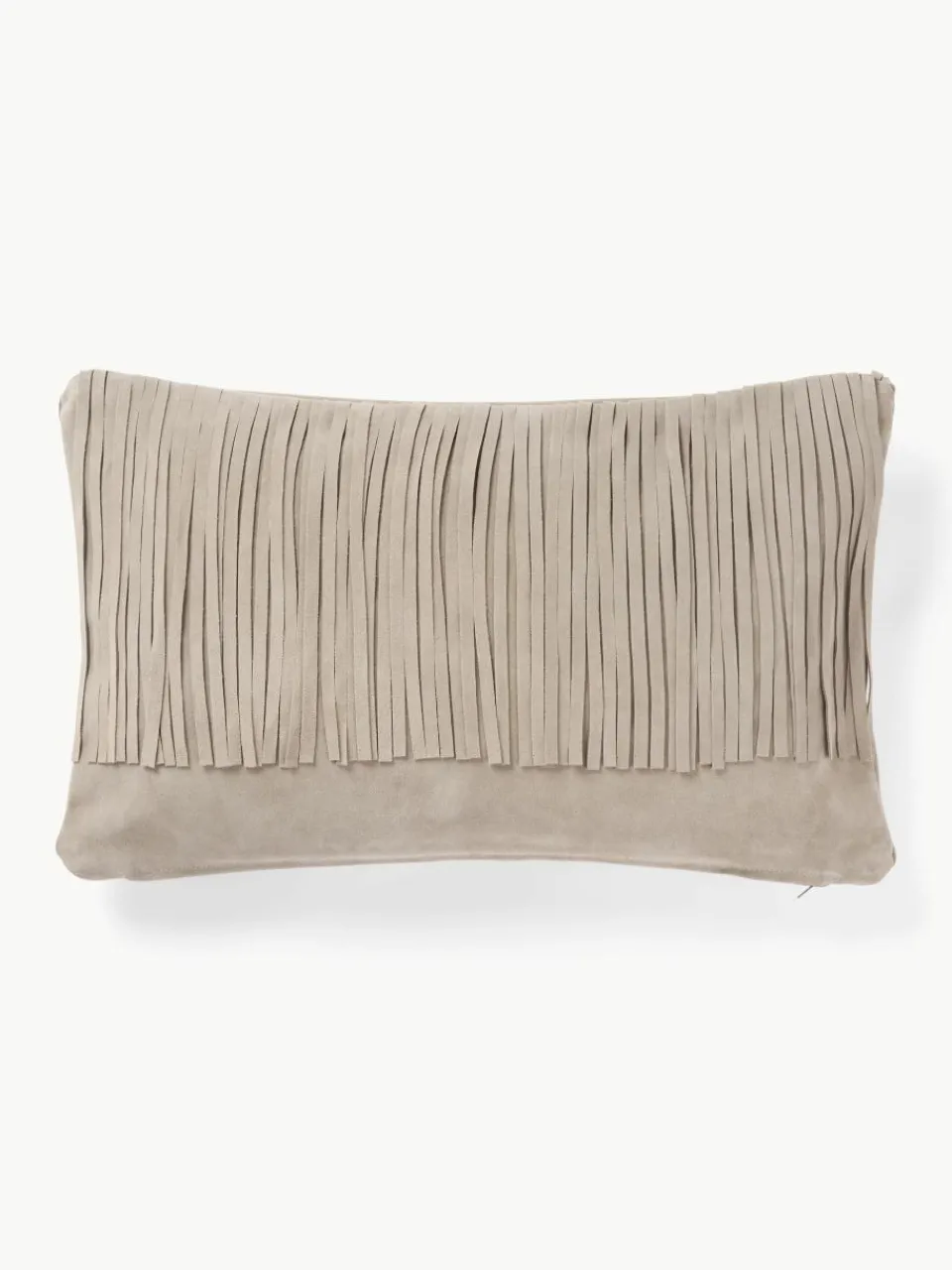 Leren kussenhoes Amaia met franjes^Westwing Collection New