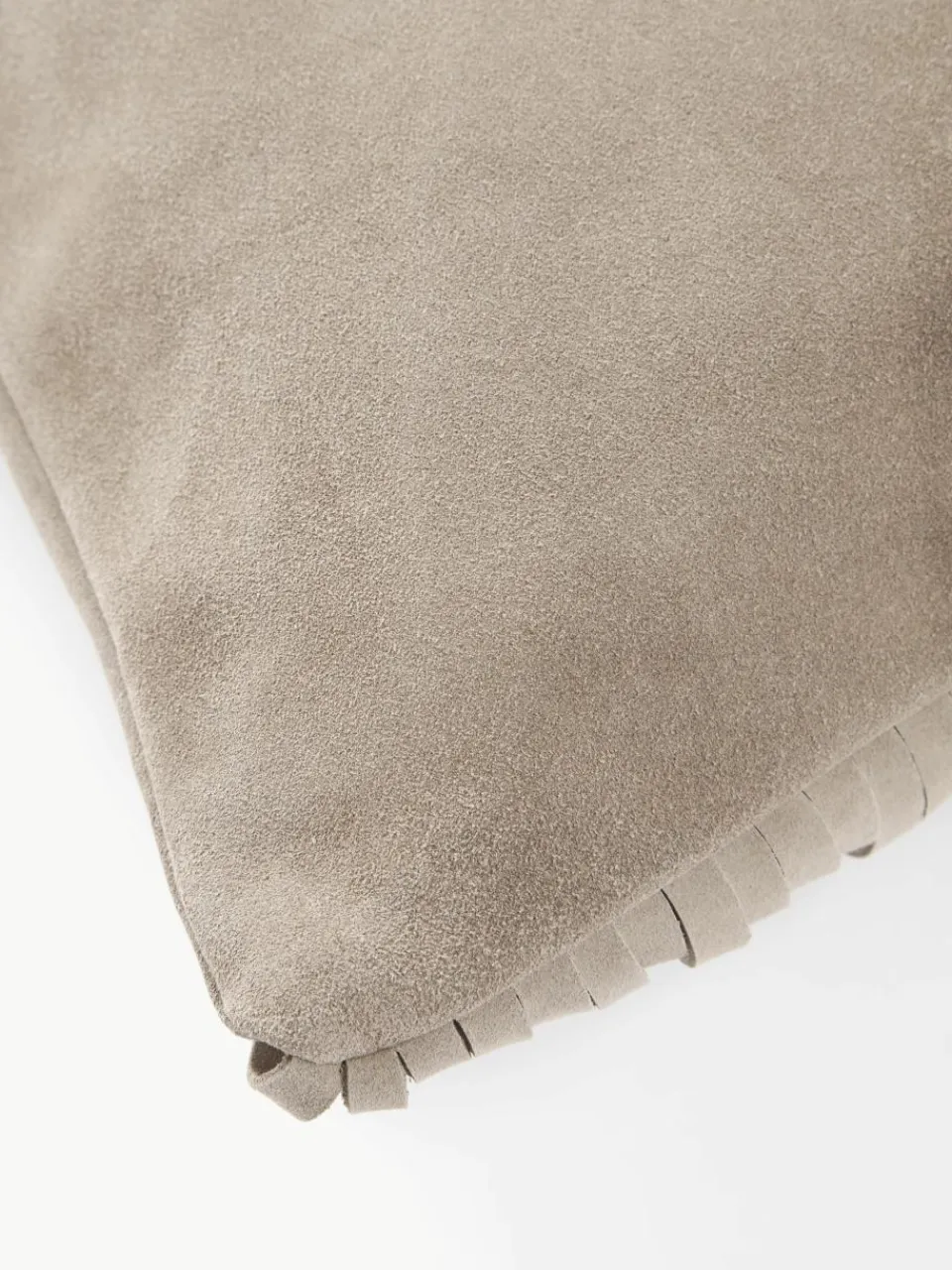 Leren kussenhoes Amaia met franjes^Westwing Collection New