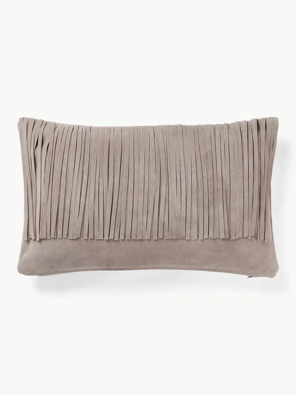 Leren kussenhoes Amaia met franjes^Westwing Collection Online