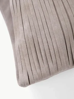 Leren kussenhoes Amaia met franjes^Westwing Collection Online