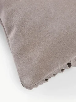 Leren kussenhoes Amaia met franjes^Westwing Collection Online