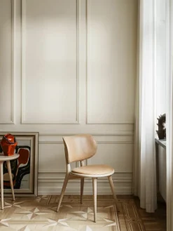 Leren stoel Rocker met houten poten, handgemaakt^Mater Sale