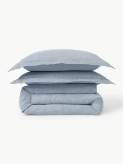 Linnen dekbedovertrek Linna met bies^Westwing Collection Outlet
