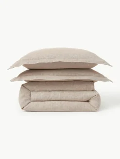 Linnen dekbedovertrek Linna met bies^Westwing Collection Online
