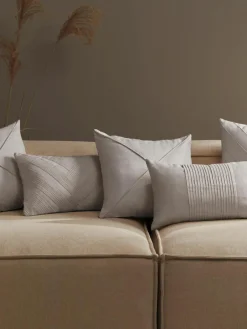 Linnen kussenhoes Dalia met structuurpatroon^Westwing Collection Discount