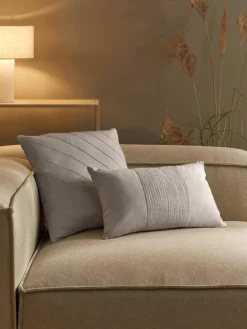 Linnen kussenhoes Dalia met structuurpatroon^Westwing Collection Discount